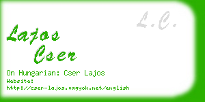 lajos cser business card